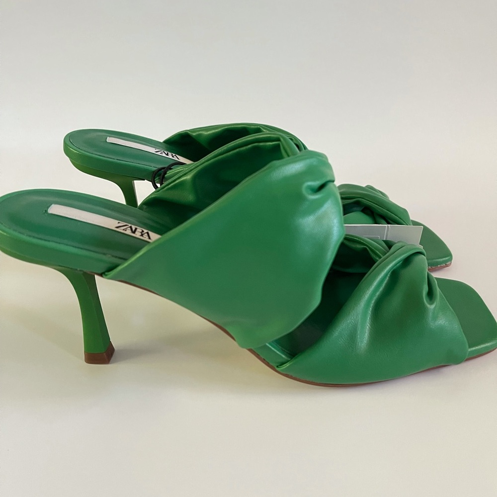 Green Zara Mules